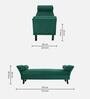 Phillipa Velvet Chaise Lounger In Green Colour