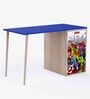 Philosopher Avengers Kids Study Table in Blue Colour with Drawer Storage