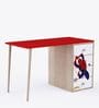 Philosopher Spiderman Study Table In Red Colour With Drawers
