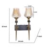 Phiora Gold and Brown Iron Wall Light  | E27 holder | without Bulb |  Eliante