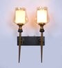 Phiora Gold and Brown Iron Wall Light  | E27 holder | without Bulb |  Eliante