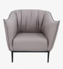 Phoebe Sofa Arm Chair In Light Purple/Leather Color