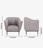 Phoebe Sofa Arm Chair In Light Purple/Leather Color