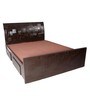 Phoenix King Size Bed with Storage in Dark Brown Colour