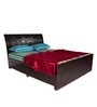 Phoenix King Size Bed with Storage in Dark Brown Colour