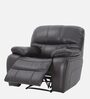 Phoenix Leatherette 1 Seater Manual Recliner in Black Colour