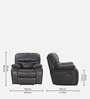 Phoenix Leatherette 1 Seater Manual Recliner in Black Colour