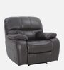 Phoenix Leatherette 1 Seater Manual Recliner in Black Colour