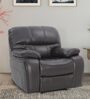 Phoenix Leatherette 1 Seater Manual Recliner in Black Colour