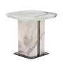 Phoenix Marble Side Table In White Colour