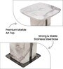 Phoenix Marble Side Table In White Colour