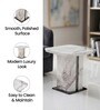 Phoenix Marble Side Table In White Colour