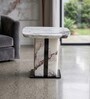 Phoenix Marble Side Table In White Colour