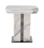 Phoenix Marble Side Table In White Colour
