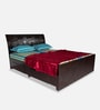 Phoenix Queen Size Bed with Storage in Dark Brown Colour