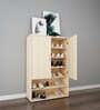 Pholes Shoe Cabinet In Beige Teak Finish