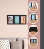 Black Matte Plastic Rectangular Diptych Photo Frame