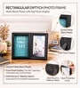 Black Matte Plastic Rectangular Photo Frame With Scallop Pattern