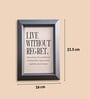 Black Matte Plastic Rectangular Triptych Photo Frame