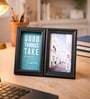 Black Matte Plastic Rectangular Photo Frame With Scallop Pattern