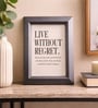 Black Matte Plastic Rectangular Triptych Photo Frame