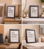 Black Matte Plastic Rectangular Triptych Photo Frame