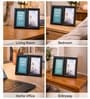 Black Matte Plastic Rectangular Photo Frame With Scallop Pattern
