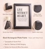 Black Matte Plastic Rectangular Triptych Photo Frame