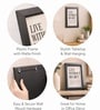 Black Matte Plastic Rectangular Triptych Photo Frame