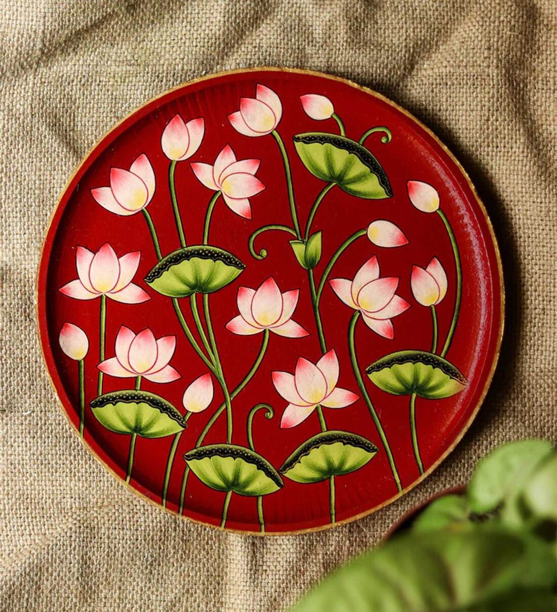 Buy Pichwai Handpainted Wall Plate By Yellow Verandah Online Wall