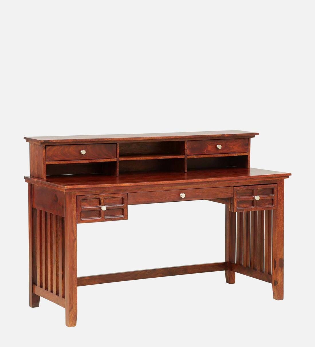 Buy Stanfield Sheesham Wood Writing Table in Scratch Resistant Honey Oak  Finish at 8% OFF by Amberville from Pepperfry