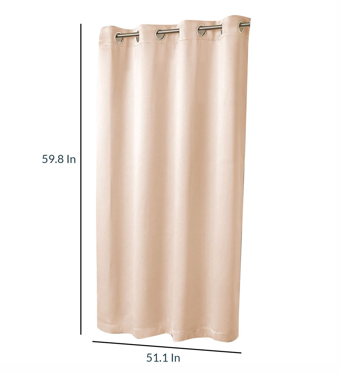 Buy Polyester Blackout 5 Feet Set Of 2 Eyelet Curtains By Rosara Home