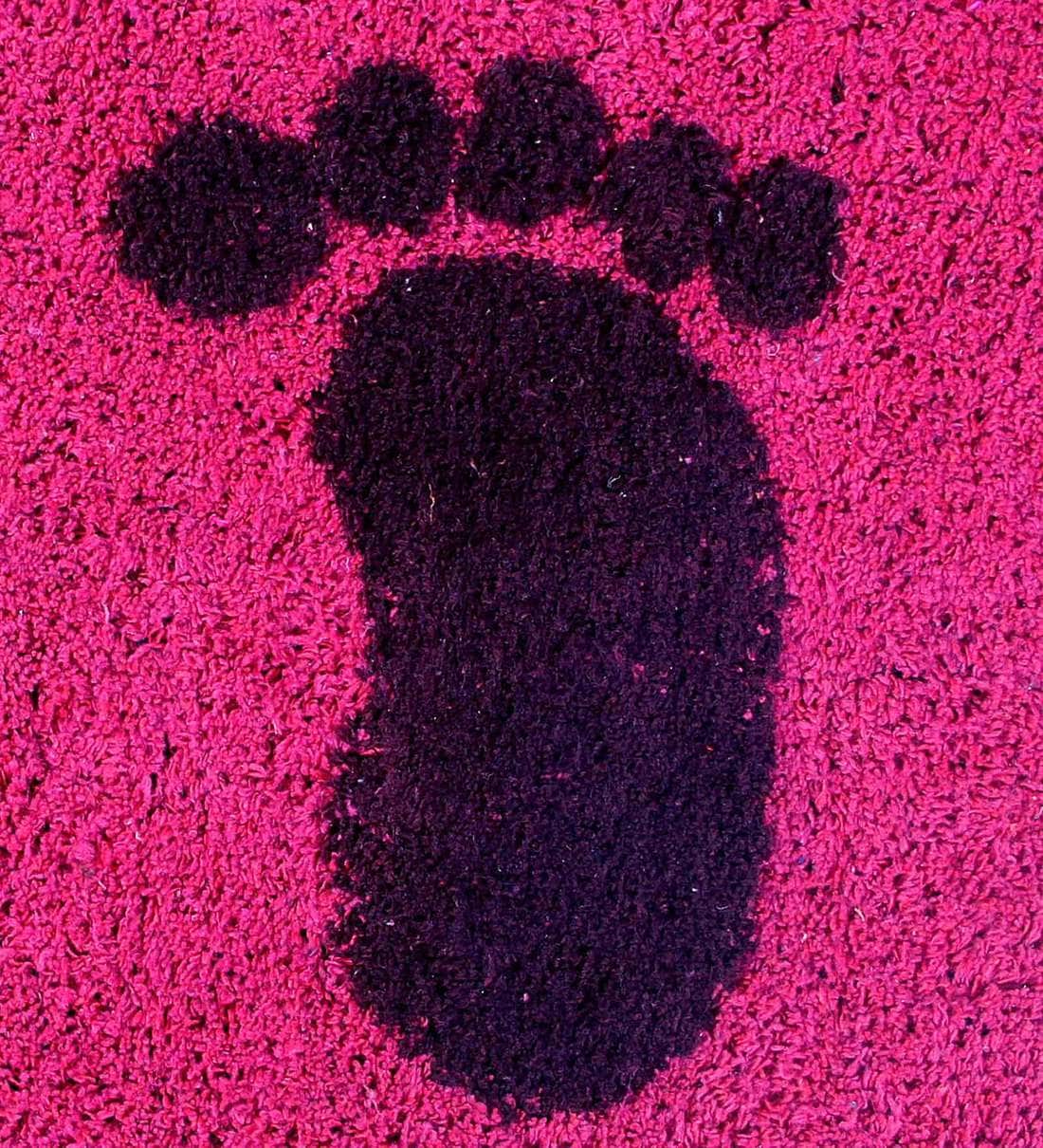 Buy Pink Cotton Abstract Pattern 30x20 Inch AntiSkid Door Mat Online