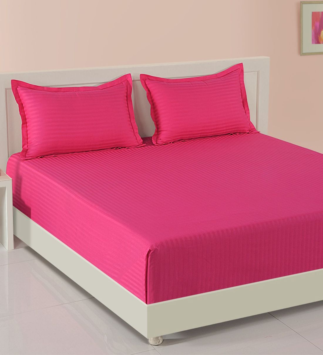 Buy Cotton 400TC King Size Bedsheet with 2 Pillow Covers at 25 OFF by