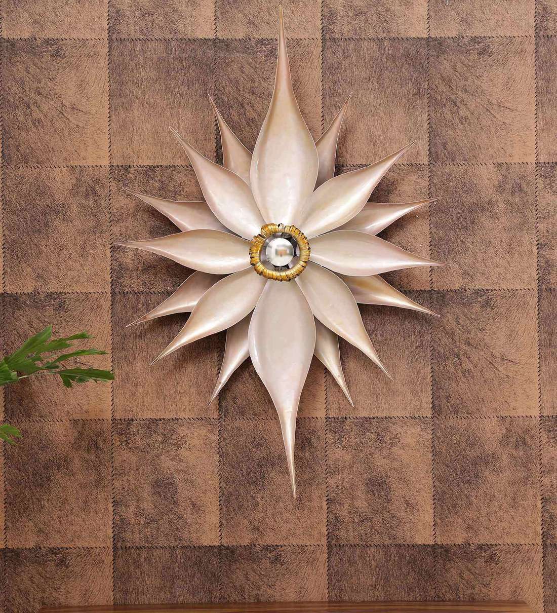 Buy Pink Metal Flower Wall Art by Malik Design Online Floral Metal