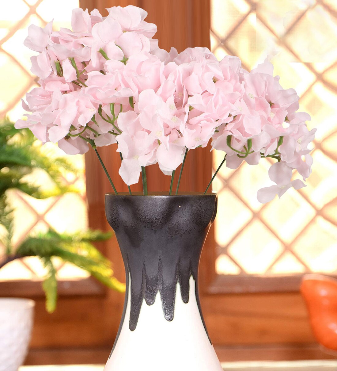 Buy Pink Polyester Hydrangea Artificial Flowers Online Artificial