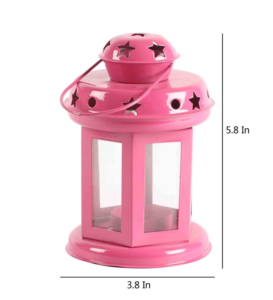 Buy Pink Tea Light Holder by Exim Decor Online Hanging Tea Light