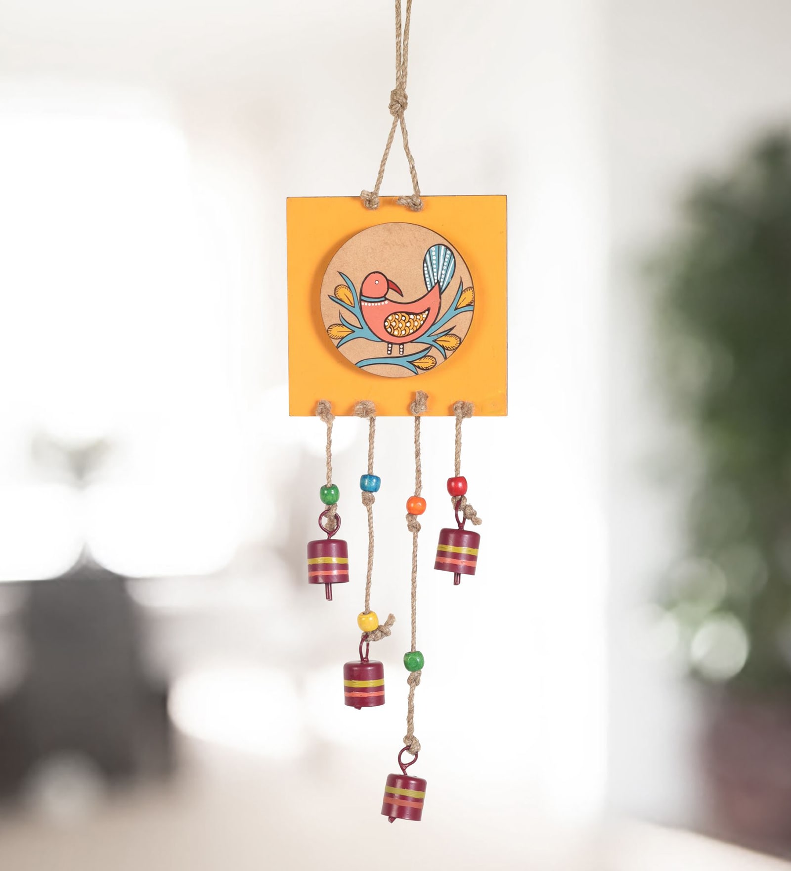 Pichhwai Lohar Multicolour Wood & Metal Windchime