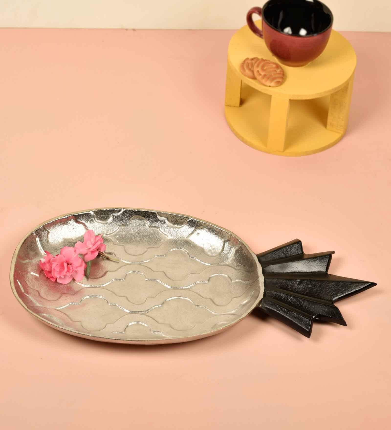 Reflections Nickel, Black Aluminium Serving Platter