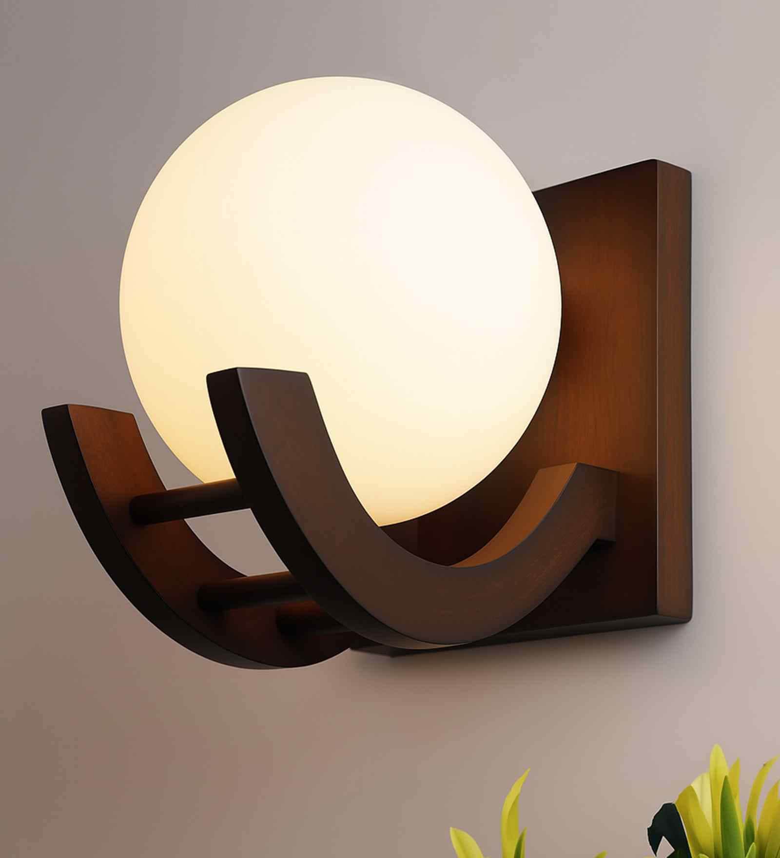 Pinewood Night Lamp with Pink Fabric Shade