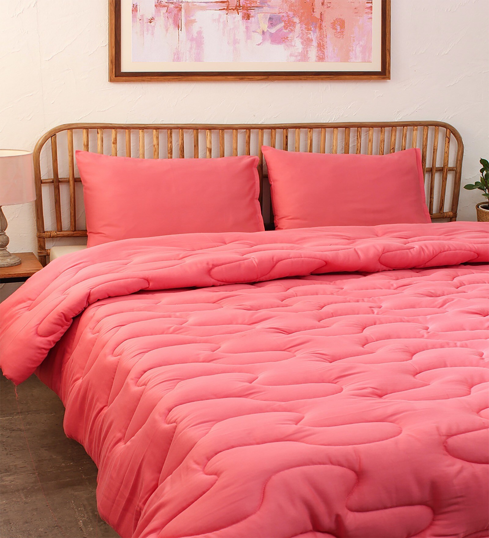 Buy Pink 100 Cotton 350 GSM King Bed Comforter by House This at 6 OFF