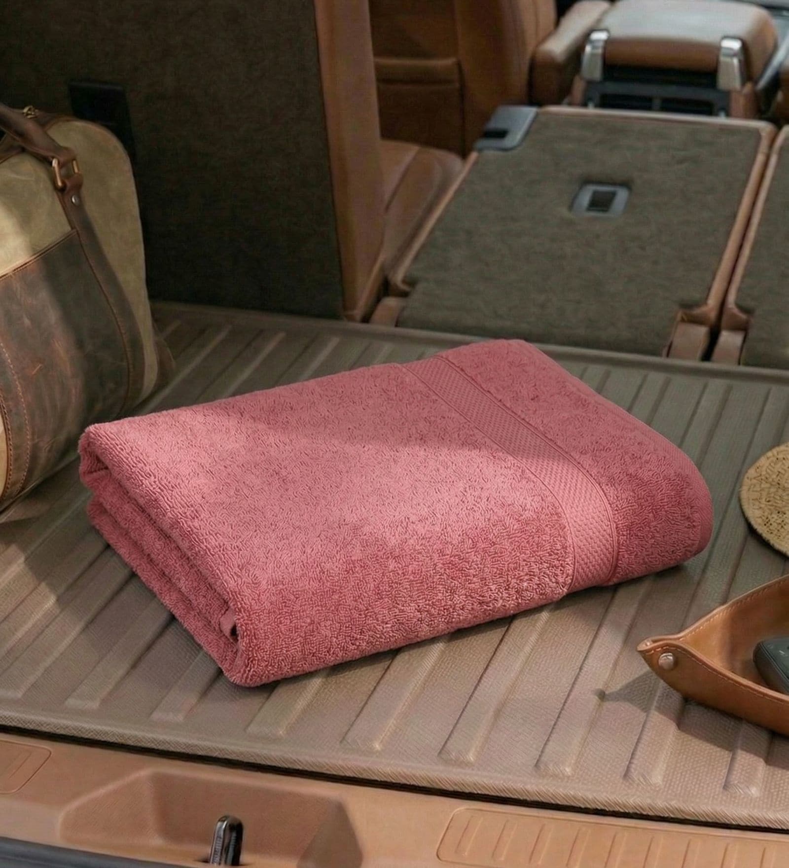 Pink 100% Cotton 380 Gsm Car Towel