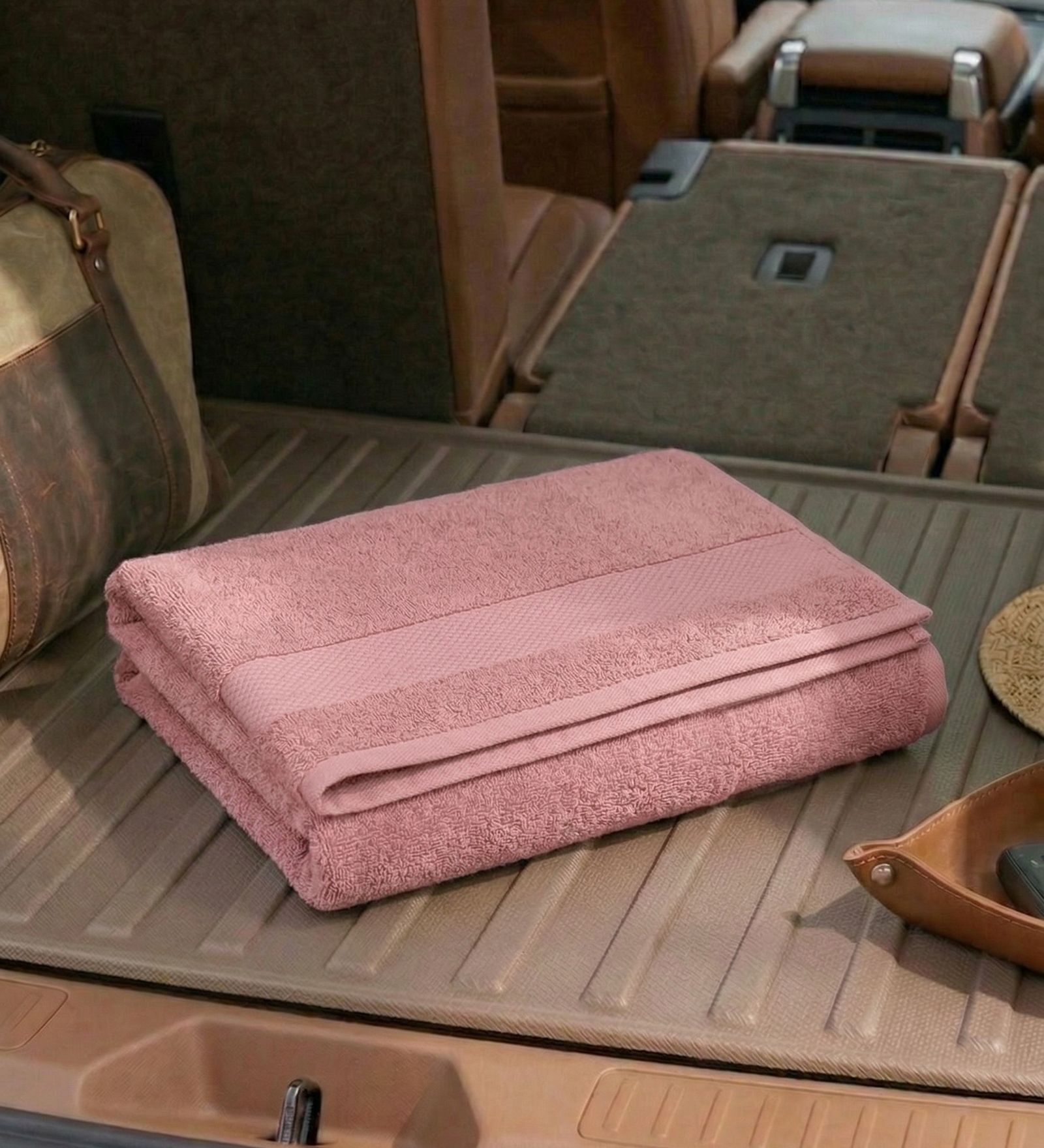 Pink 100% Cotton 380 Gsm Car Towel