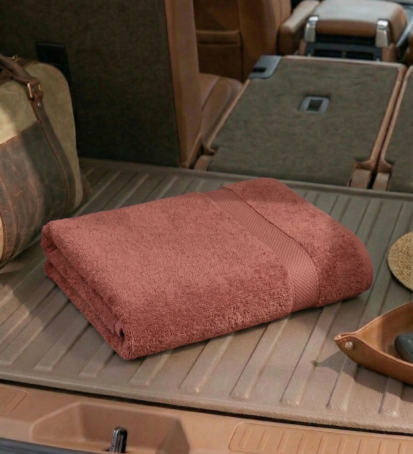 Pink 100% Cotton 380 Gsm Car Towel