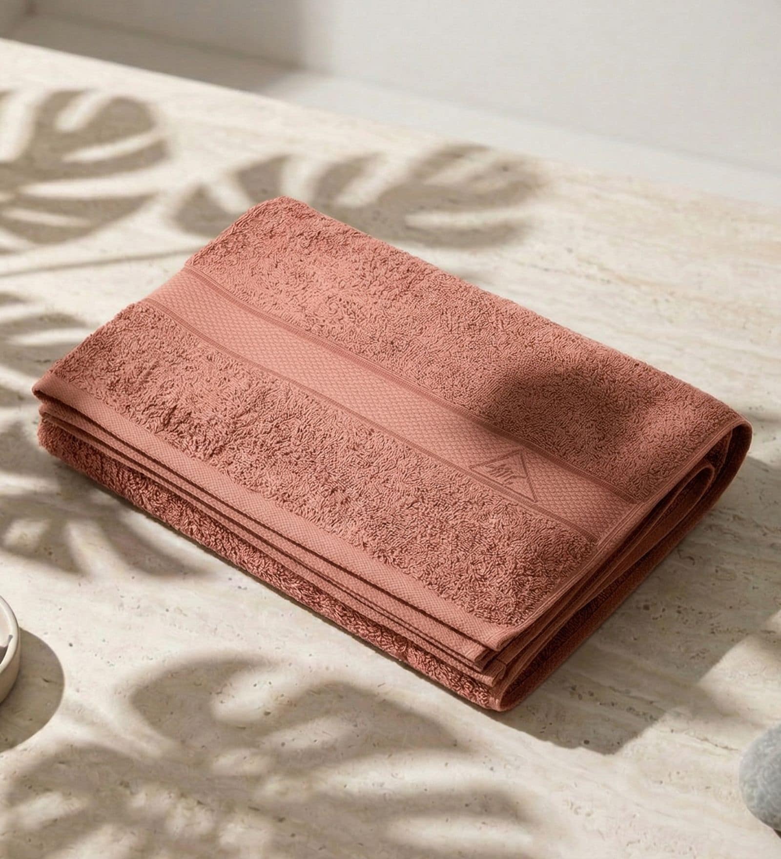 Pink 100% Cotton 525 Gsm Bath Towel