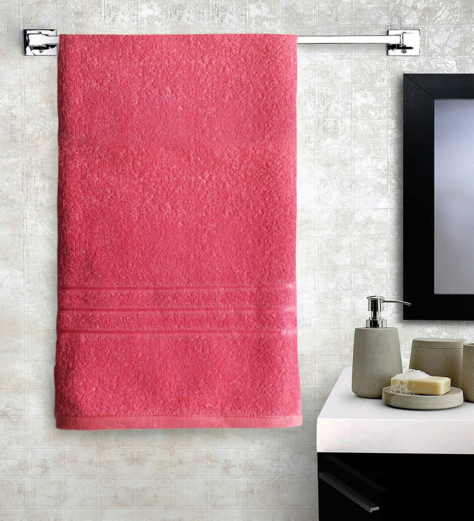 Buy Pink 100 Cotton Solid 400 GSM Bath Towel By Lushomes At 9 OFF By   Pink 100  Cotton Solid 350 Gsm Bath Towel By Lushomes Pink 100  Cotton Solid 350 Gsm Bath Towel By L Yikjsu 