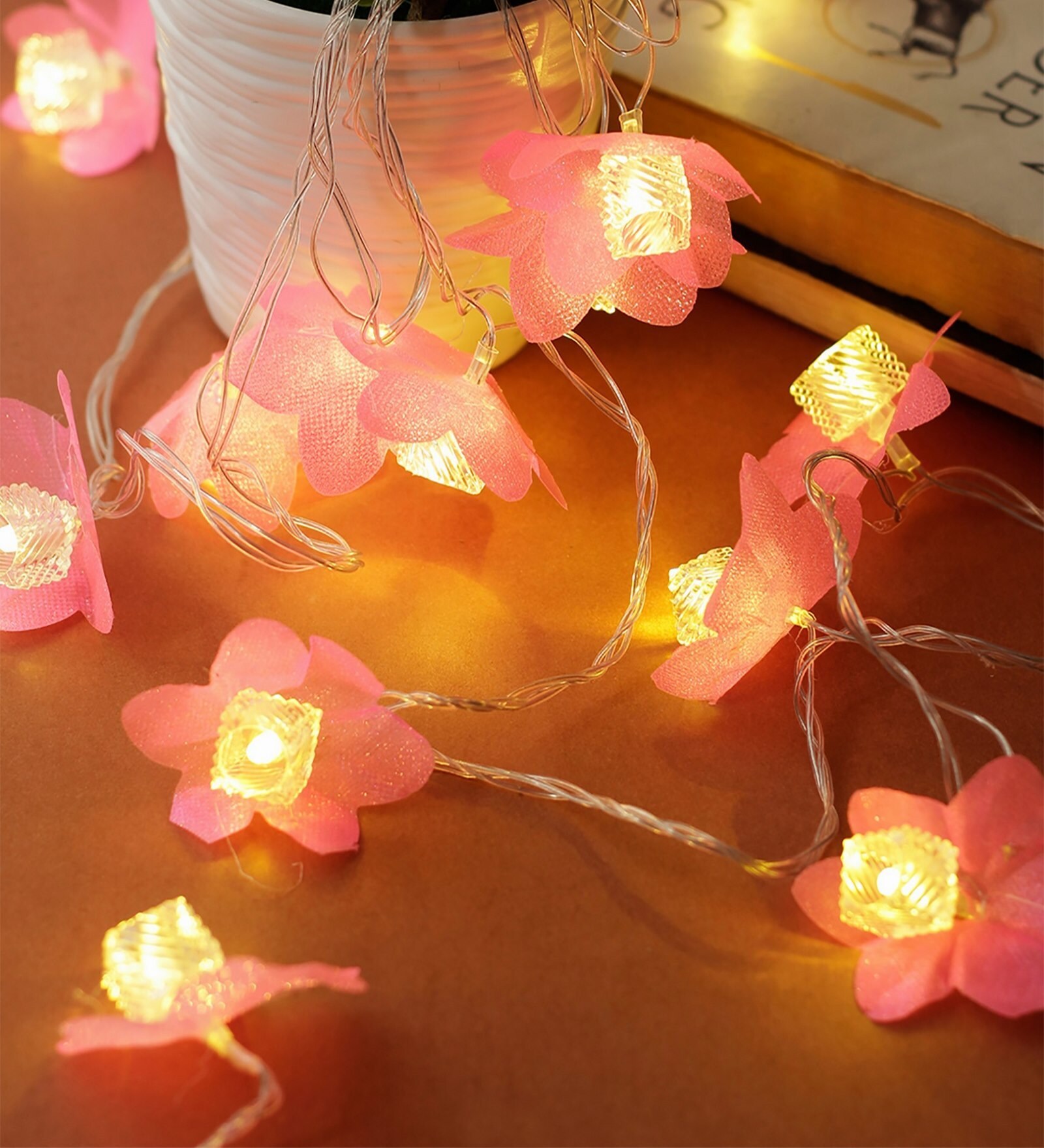 Buy Pink 5 Meter Pink Flower Led String Light By Aesthetic Home ...