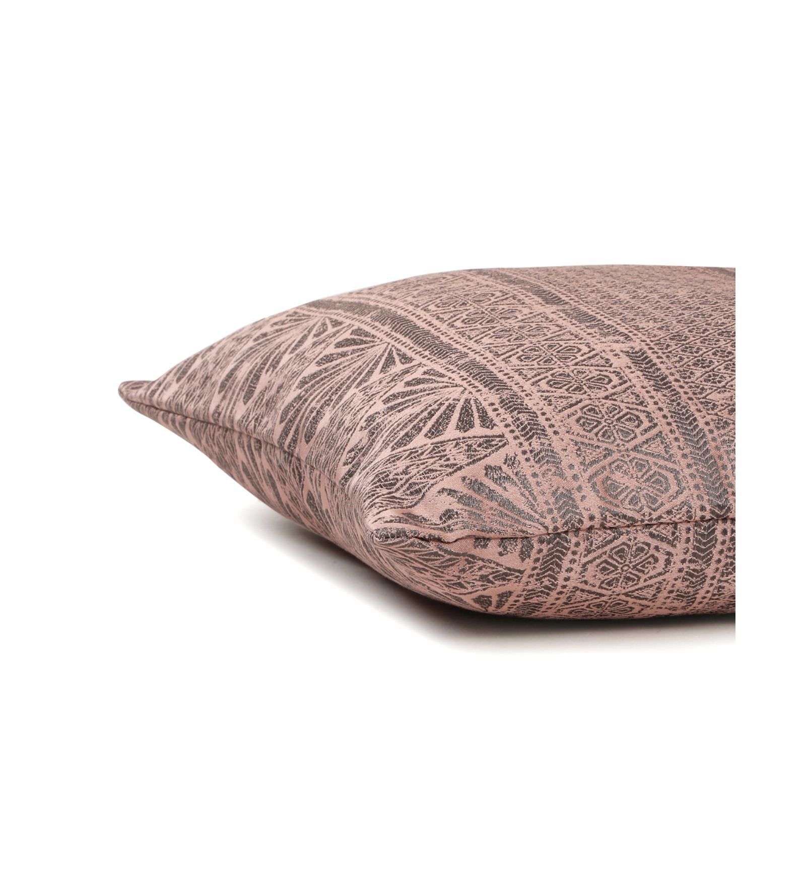 Pink and Blush Polyester Jacquard 16x16 inches Cushion Cover Set of 2