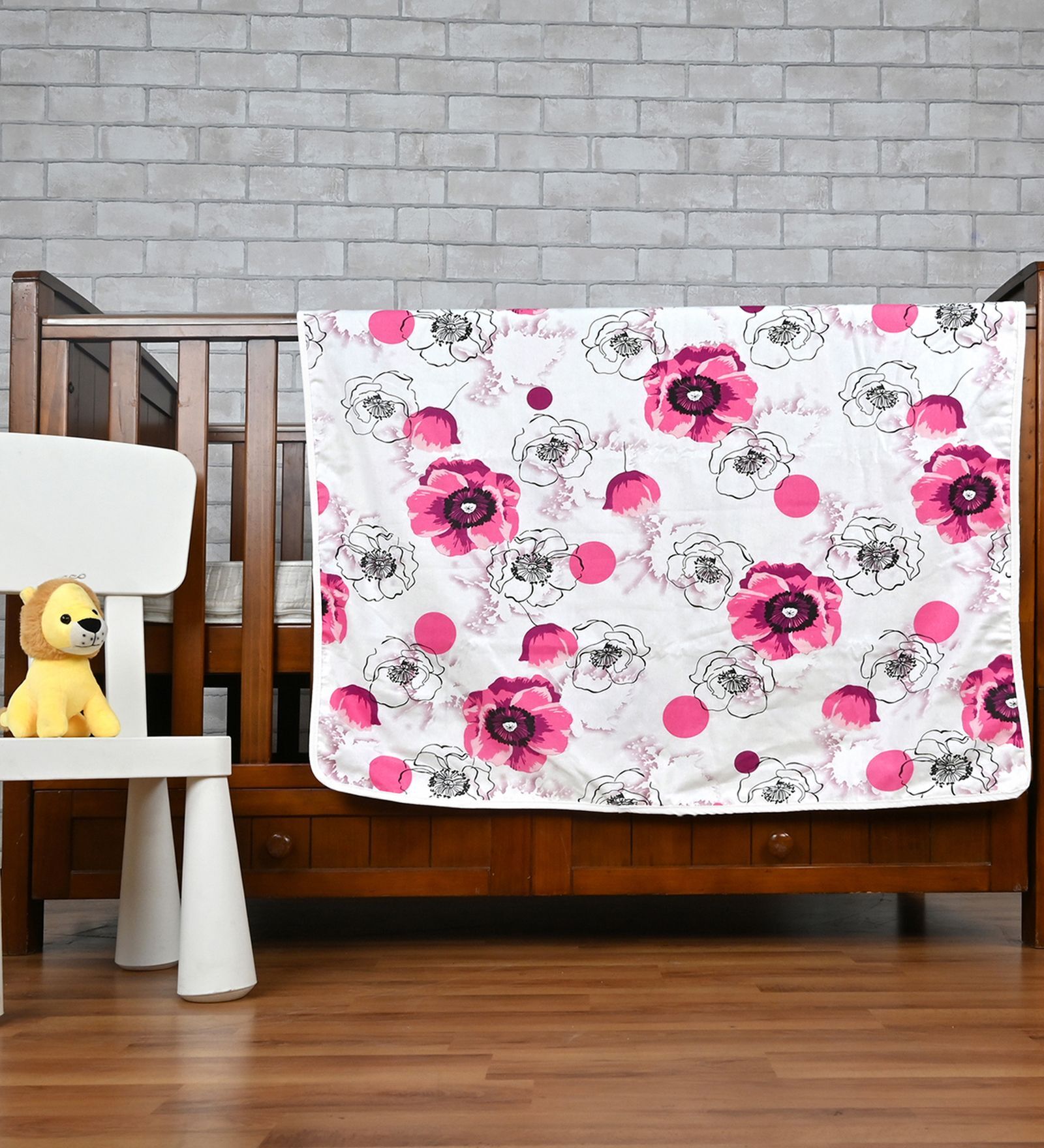Pink Blossom Cotton Floral 120 Gsm Single Kids Dohar