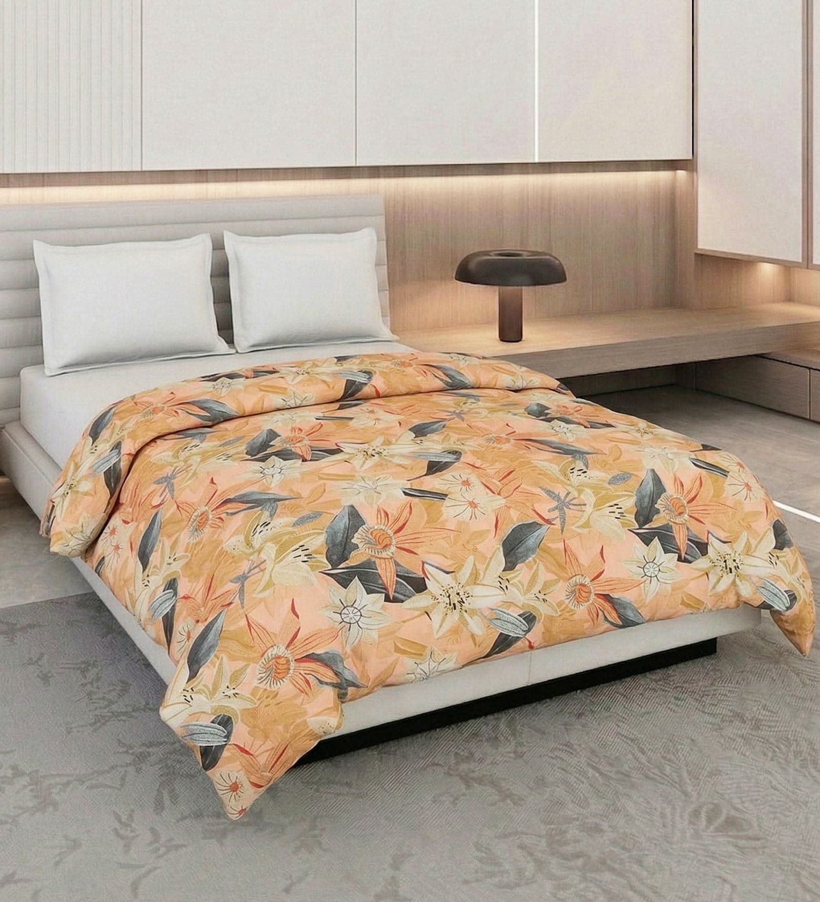 Pink Blue 100% COTTON Solid 150 GSM King Bed Comforter